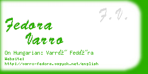 fedora varro business card